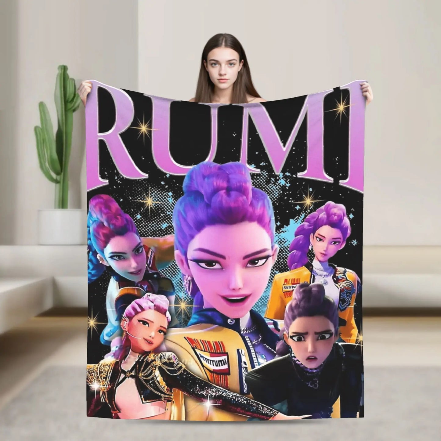 K-pop Demon Hunter Flannel Blanket