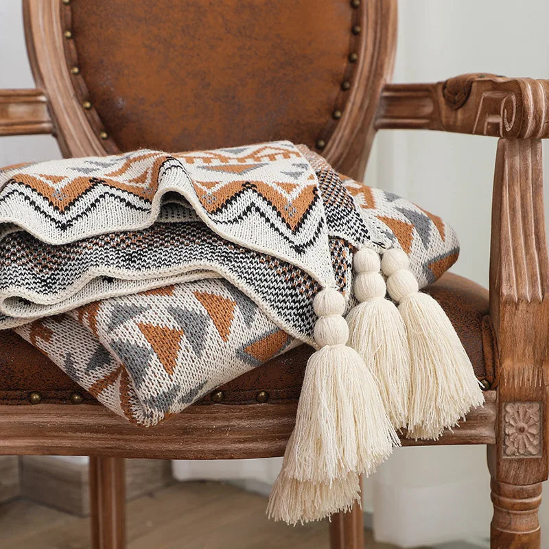 Bohemian Navajo Daylight Knit Blanket