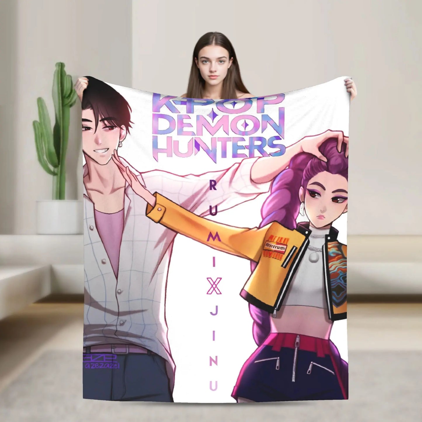 K-pop Demon Hunter Flannel Blanket