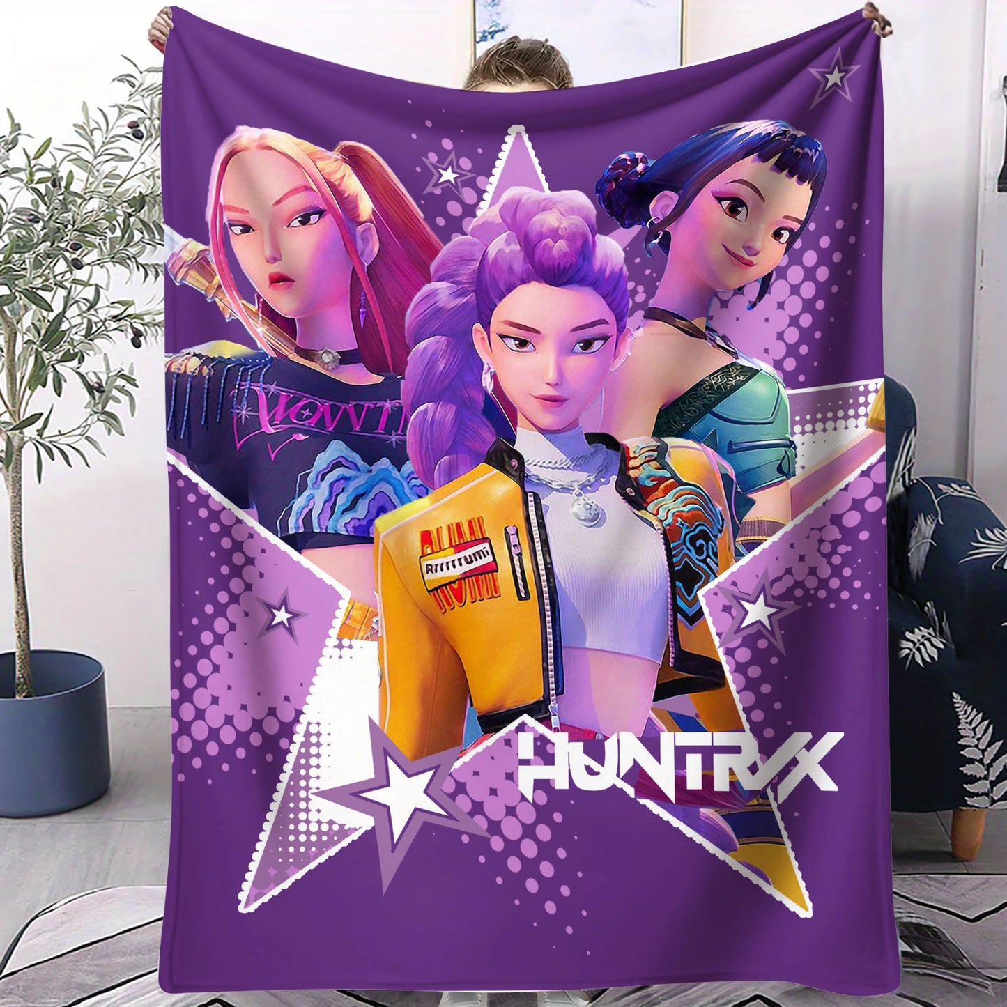 K-Pop Demon Hunter Flannel Blanket