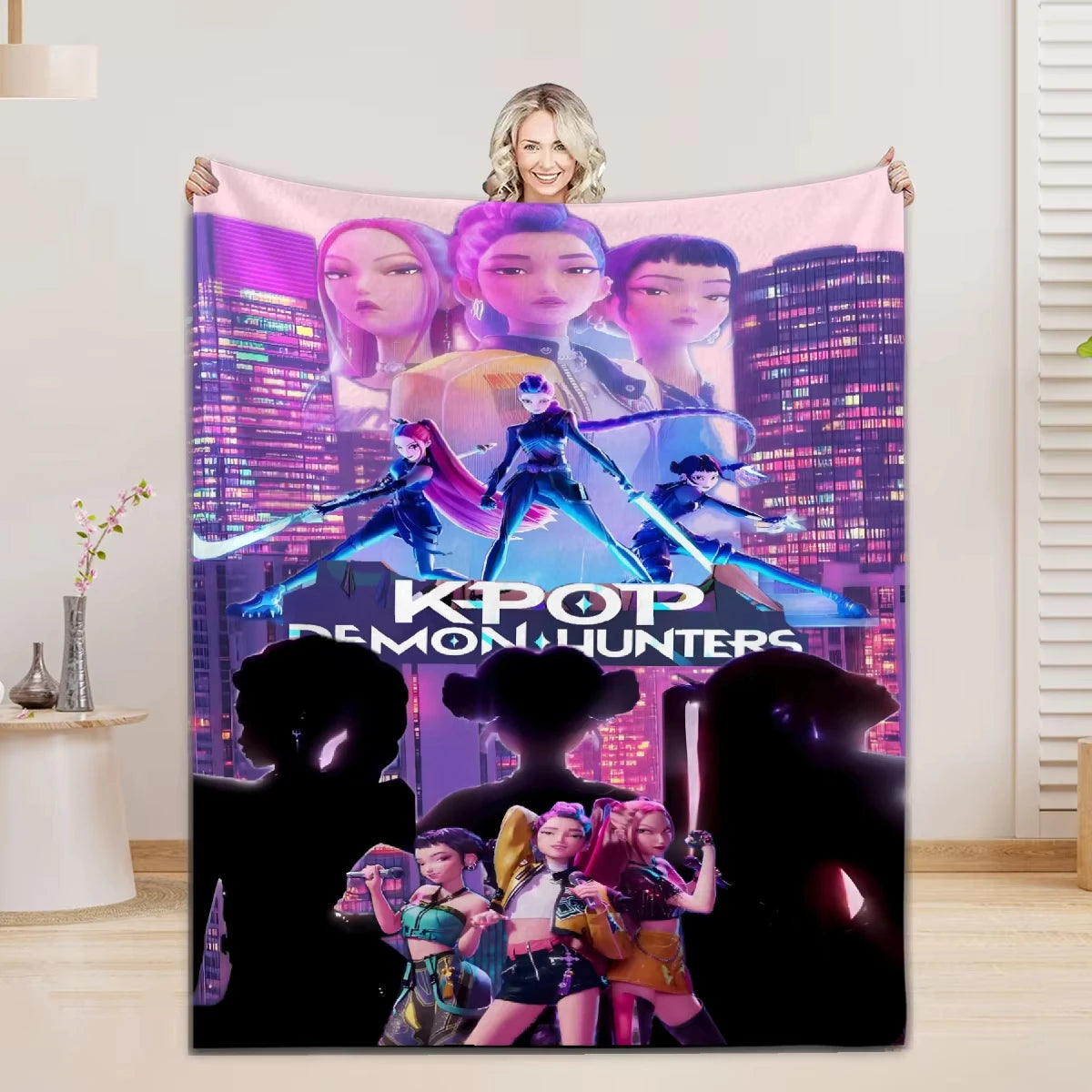 Demon Hunters Flannel Blanket KPOP Theme