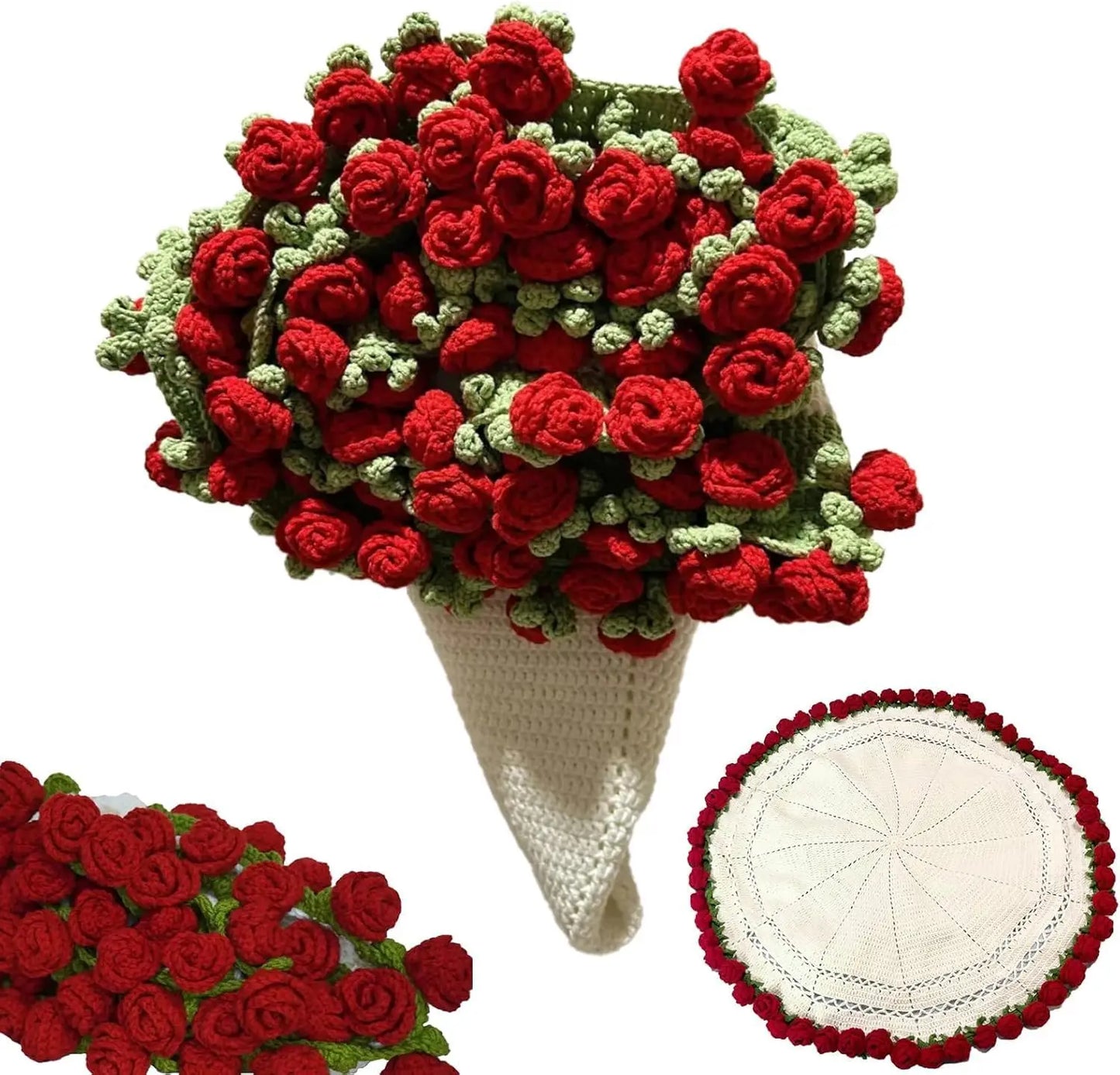 Flower Bouquet Blanket Soft and Lightweight Knitted Throw Blankets for Birthday Wedding Valentine’s Day Home Decor