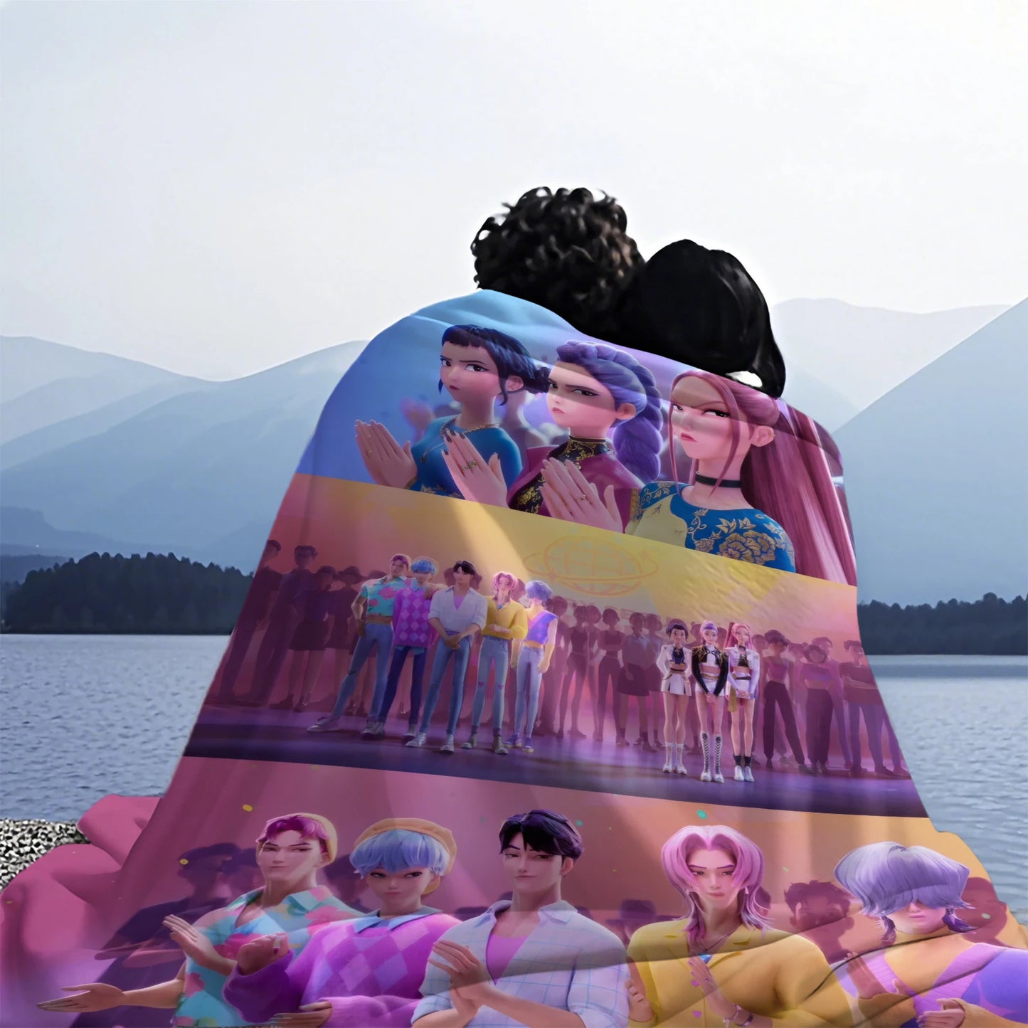 K-Pop Demon Hunters Anime Flannel Blanket