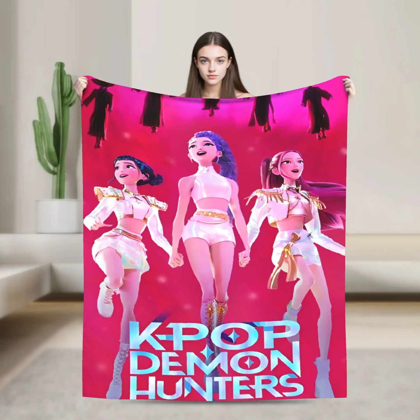 K-pop Demon Hunter Flannel Blanket