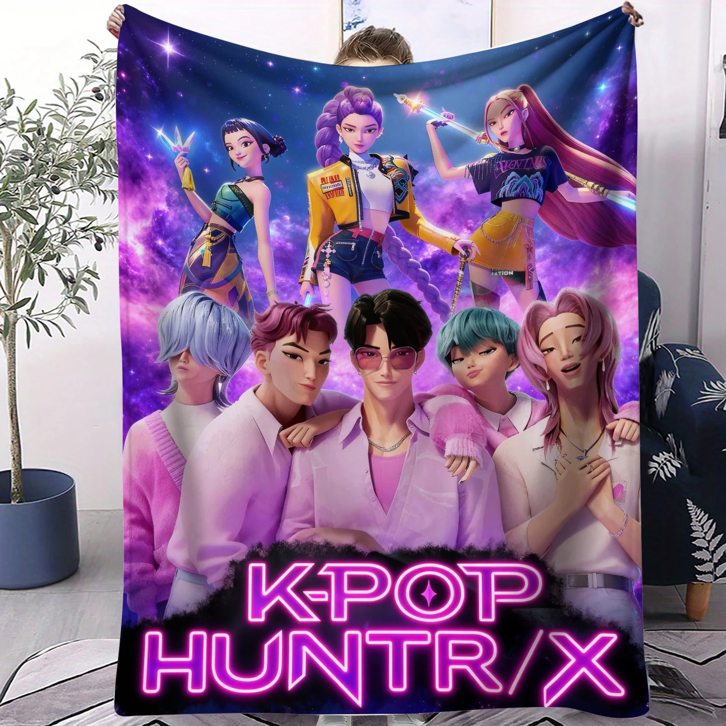 K-Pop Demon Hunter Flannel Blanket
