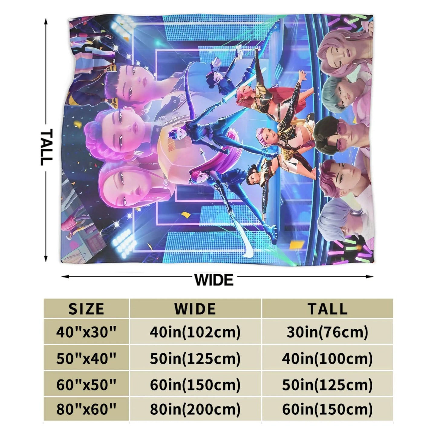 K-pop Demon Hunter Flannel Blanket