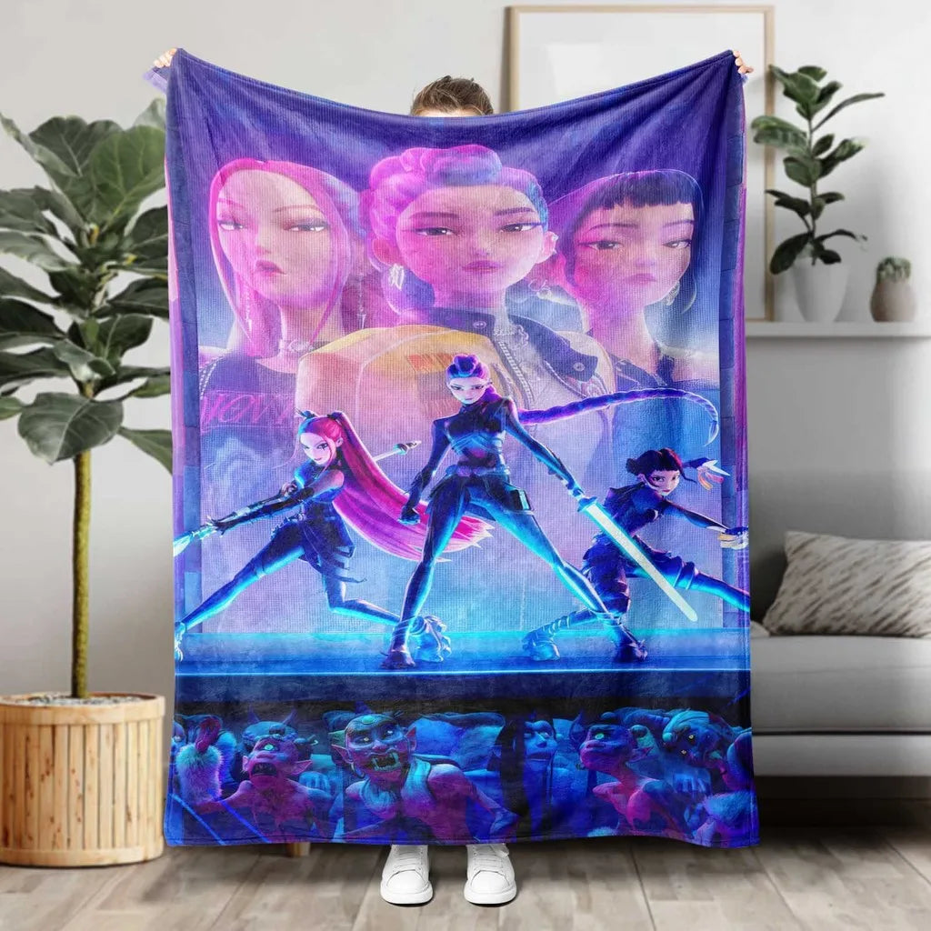 K-Pop Demon Hunters Flannel Blanket