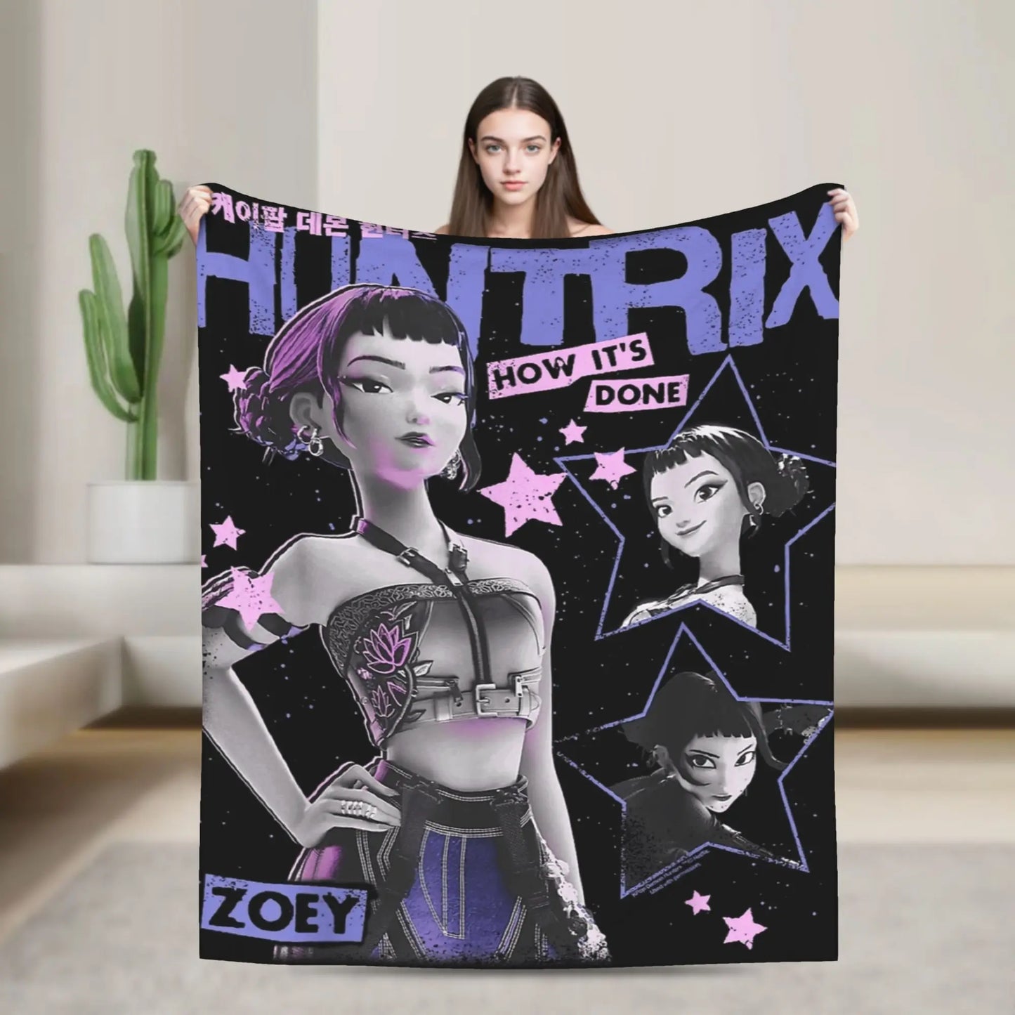 K-pop Demon Hunter Flannel Blanket