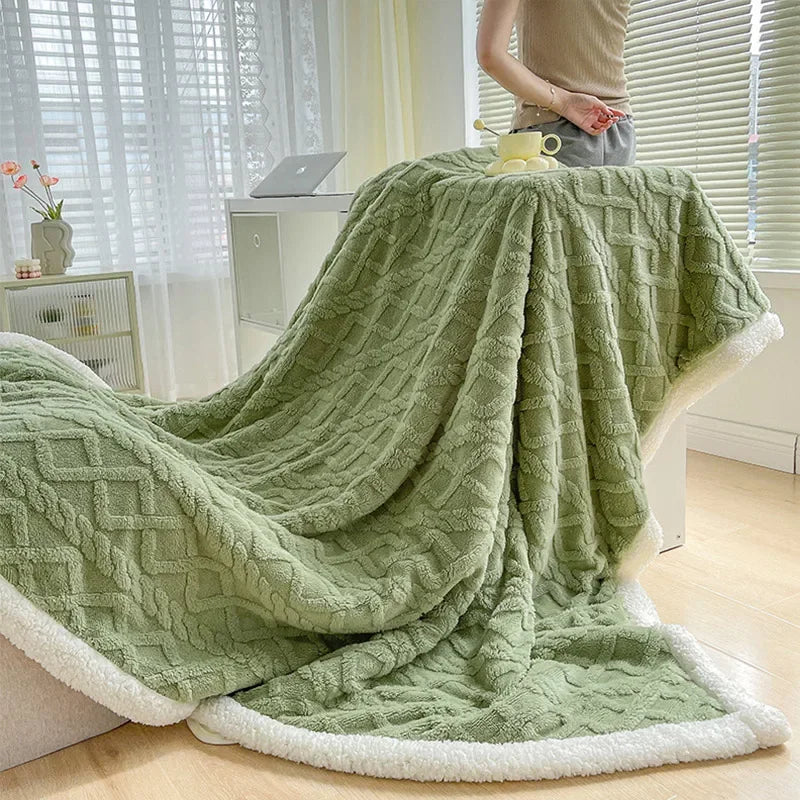 Sherpa Blanket Soft Warm And Thick Calming Blanket