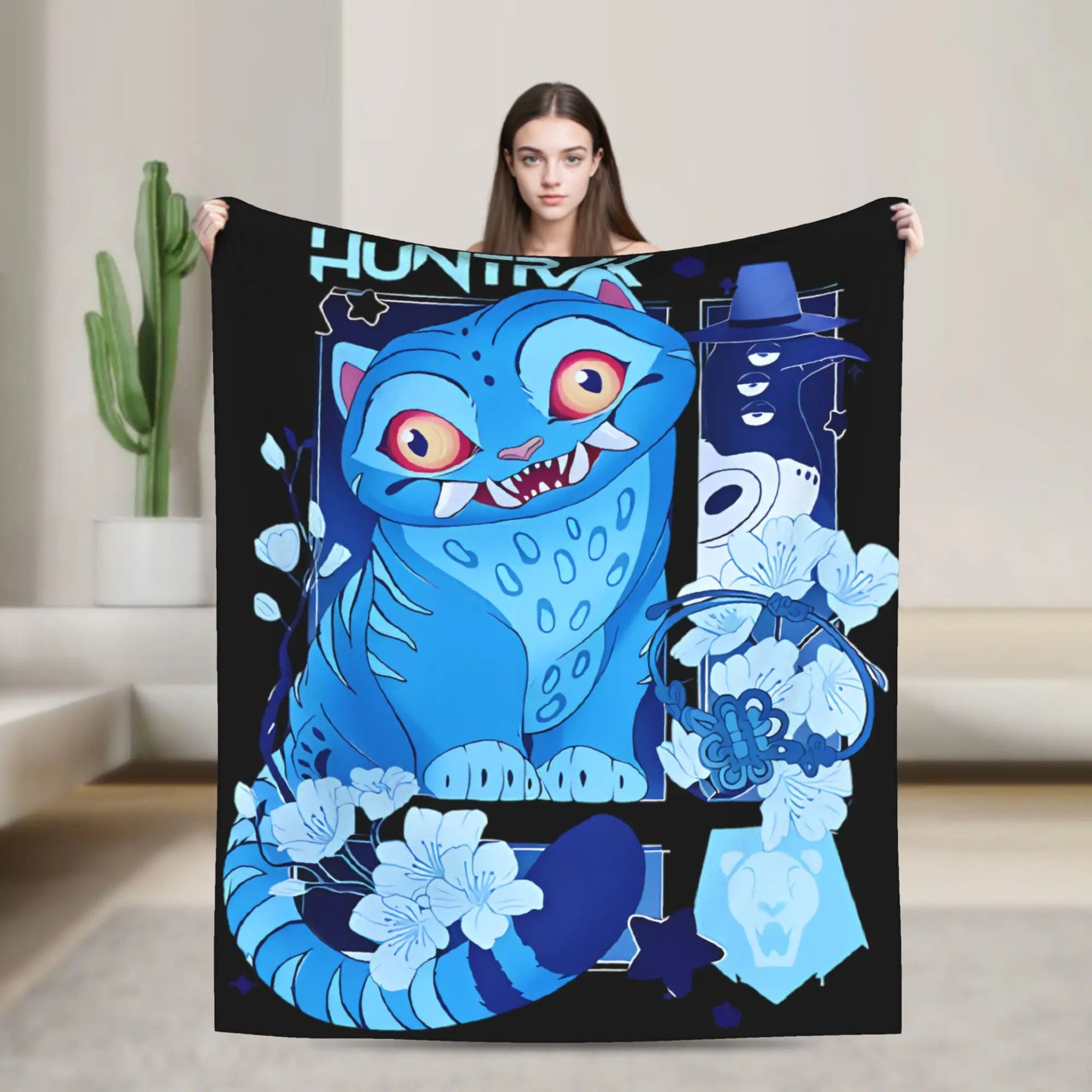 K-pop Demon Hunter Flannel Blanket