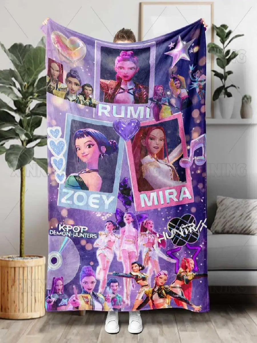 K-Pop Demon Hunters Flannel Blanket