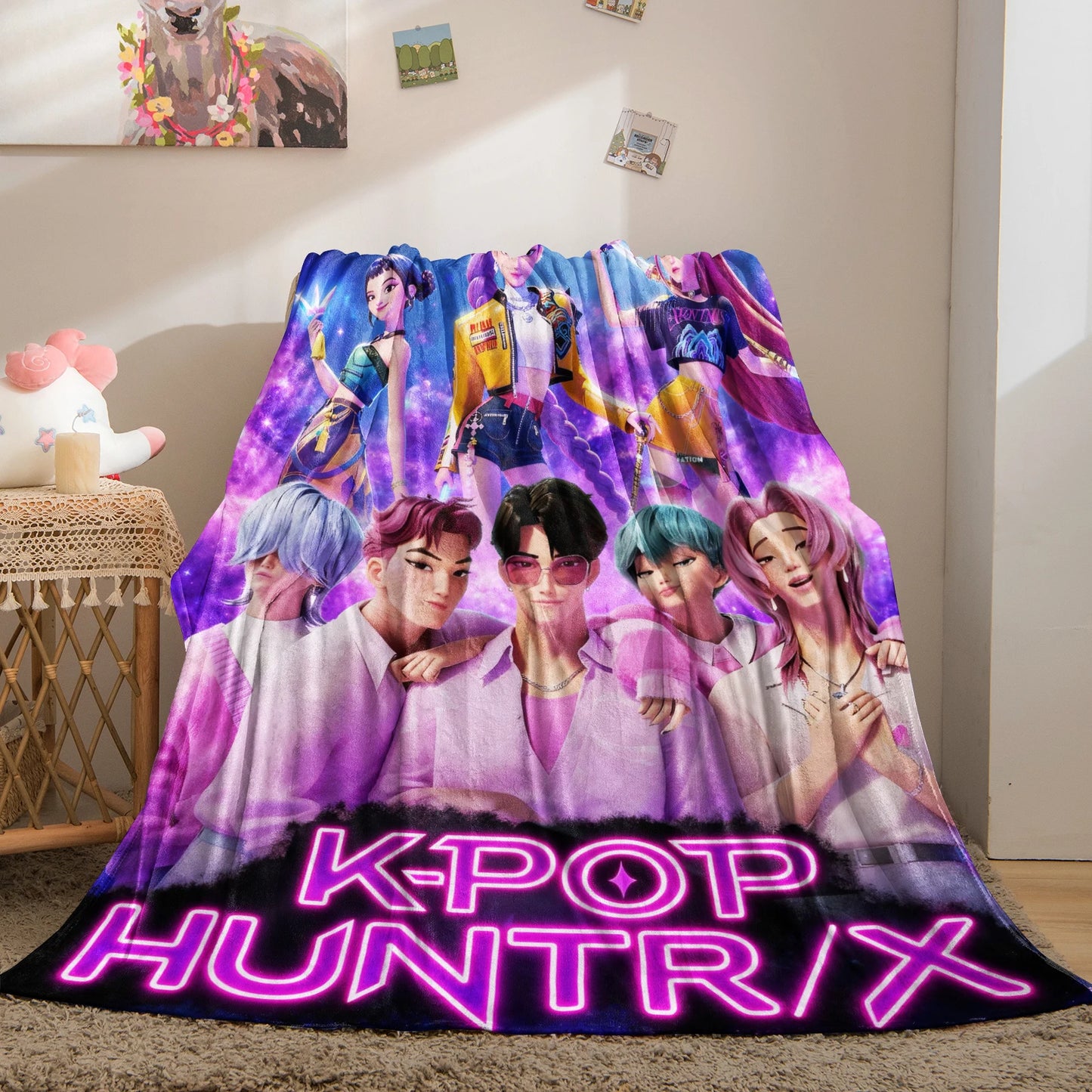 K-Pop Demon Hunter Flannel Blanket