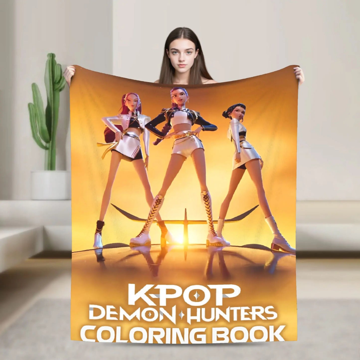 K-pop Demon Hunter Flannel Blanket