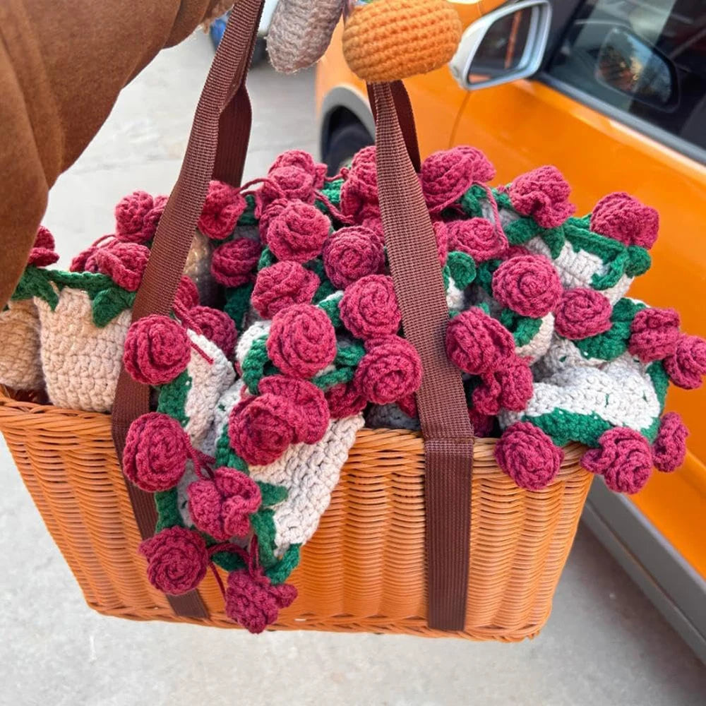 Flower Bouquet Blanket Soft and Lightweight Knitted Throw Blankets for Birthday Wedding Valentine’s Day Home Decor