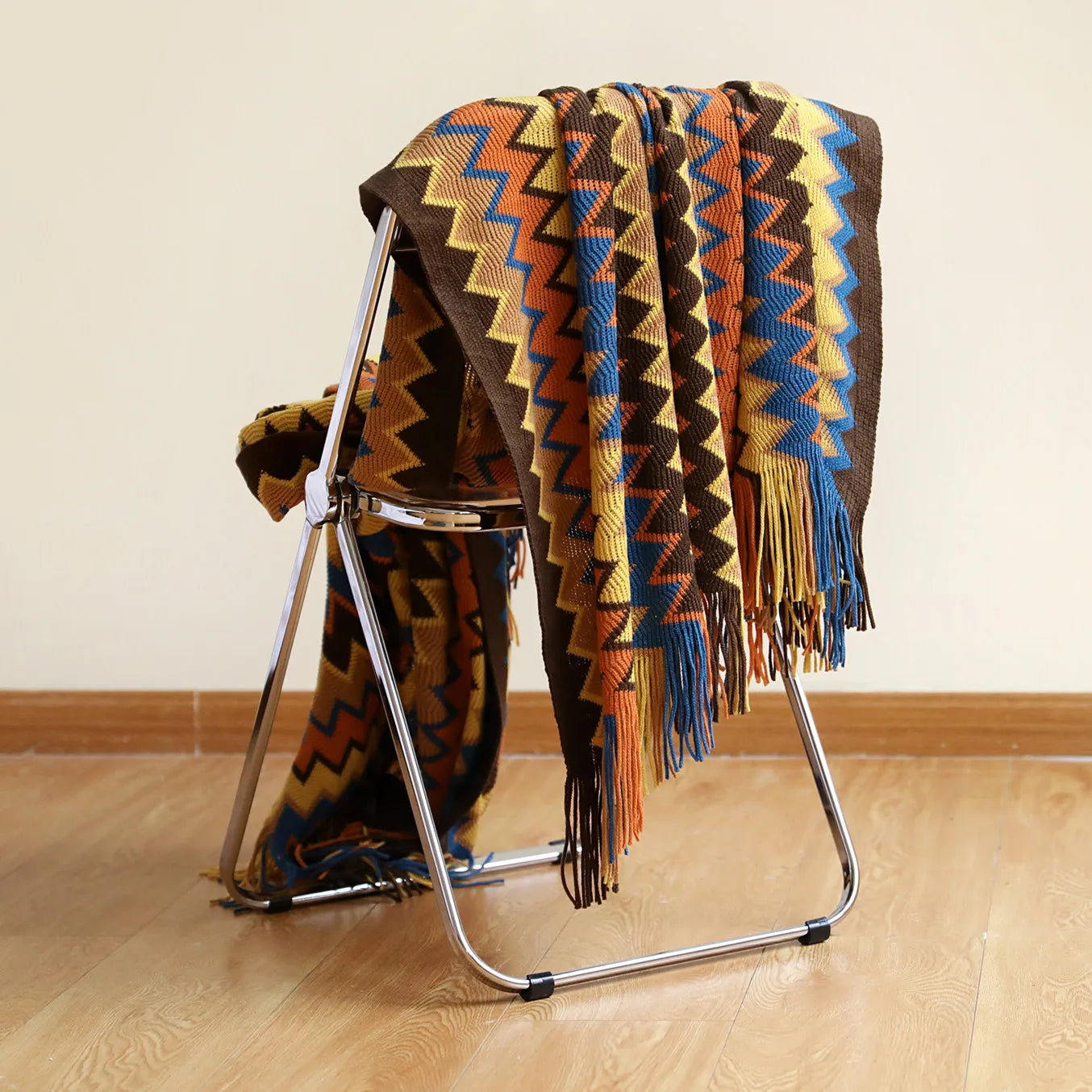 Bohemian Blanket Shawl Soft Cover Knit Blanket