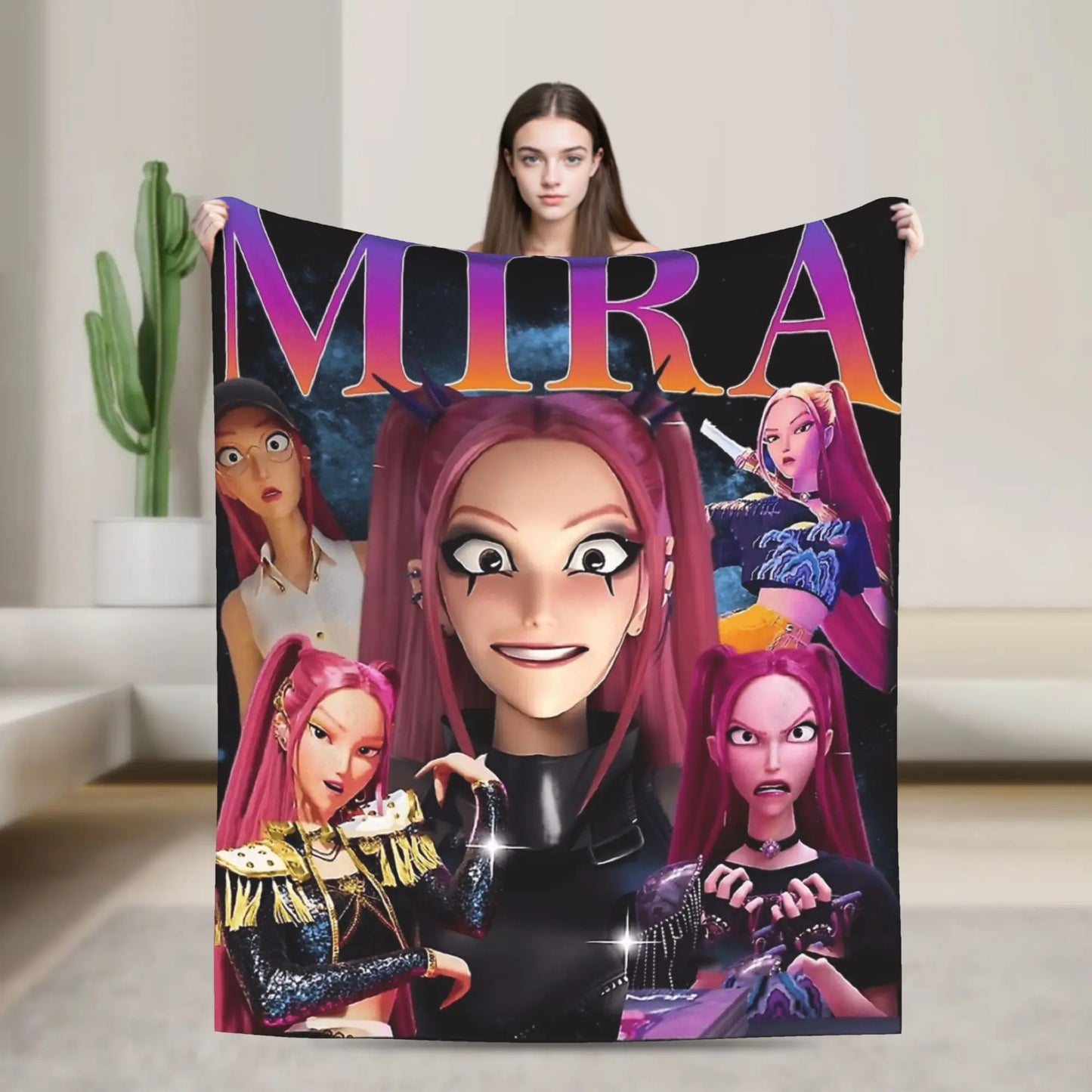 K-pop Demon Hunter Flannel Blanket