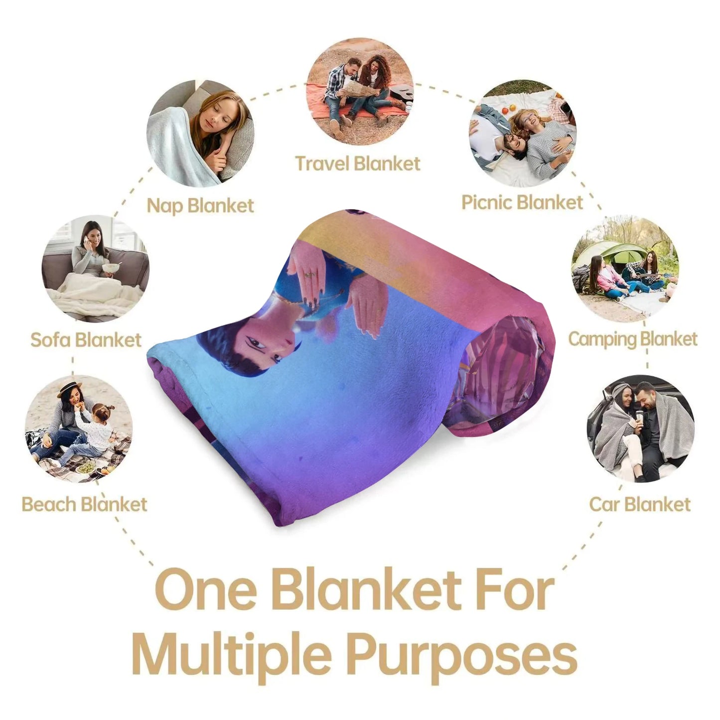 K-Pop Demon Hunters Anime Flannel Blanket