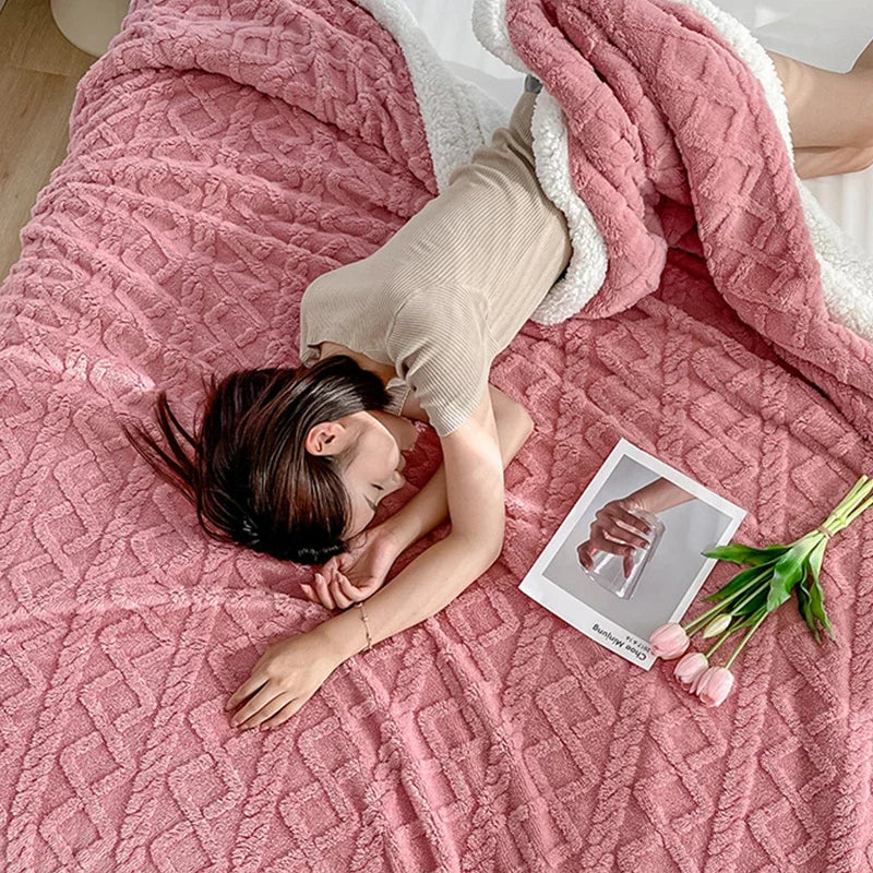 Sherpa Blanket Soft Warm And Thick Calming Blanket