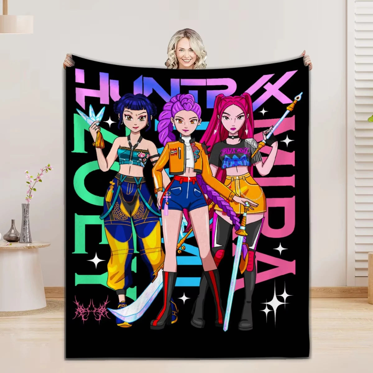 Demon Hunters Flannel Blanket KPOP Theme