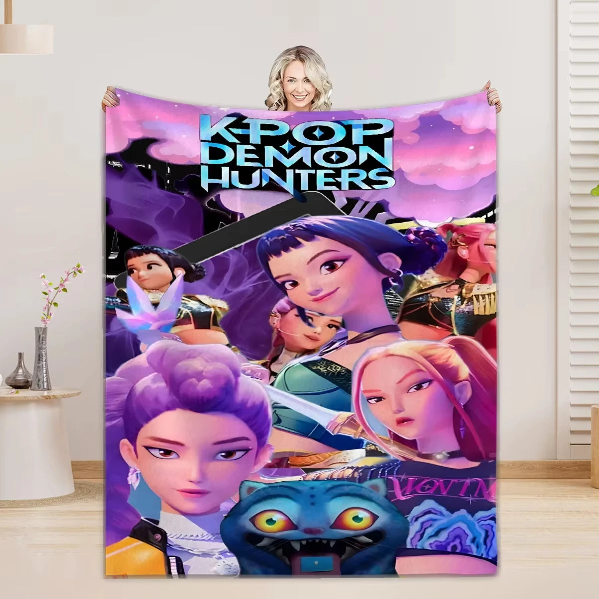 Demon Hunters Flannel Blanket KPOP Theme