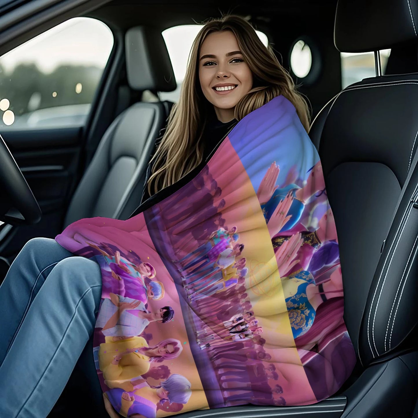 K-Pop Demon Hunters Anime Flannel Blanket